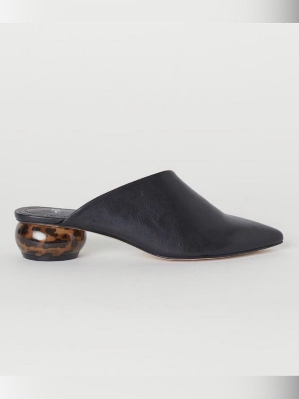 H&M Pointed-Toe Mule with Tortoiseshell Heel